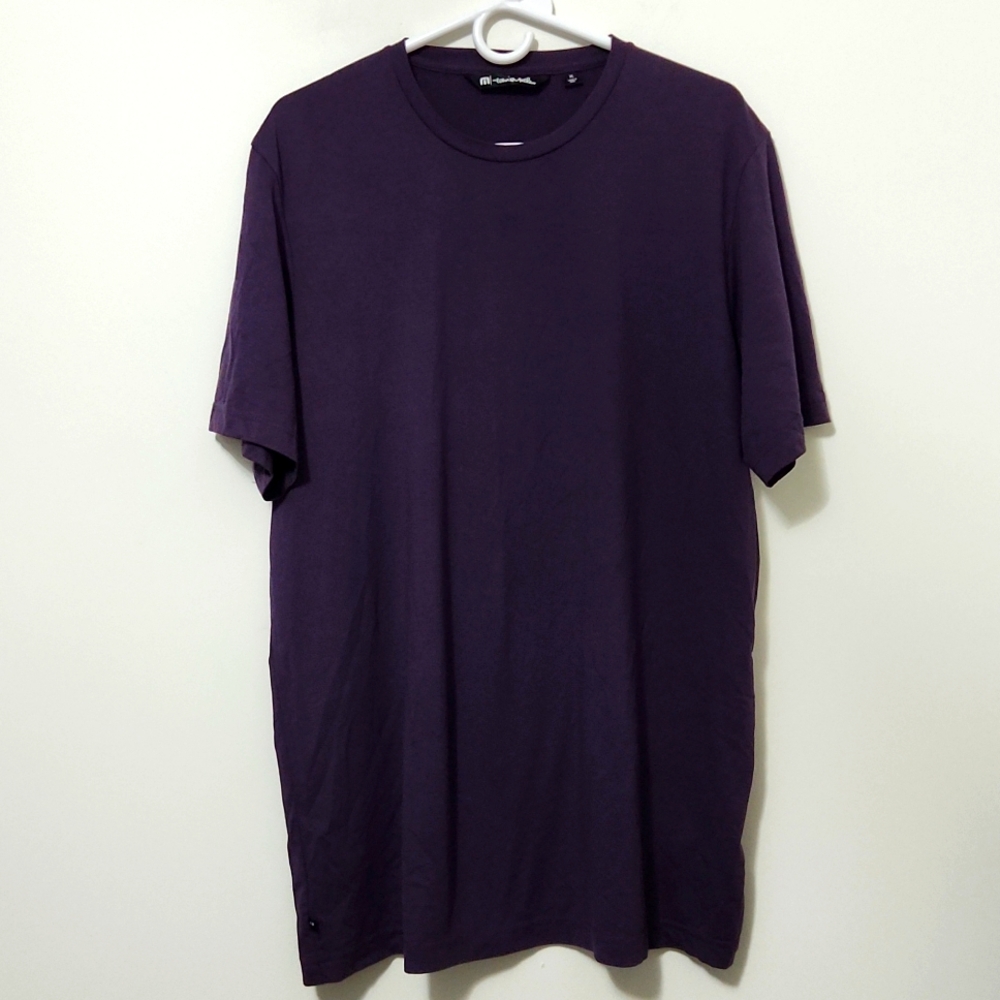 Travis Mathew T-Shirt Men Size XL Purple  CrewNeck Short Sleeve Pullover Reg Fit